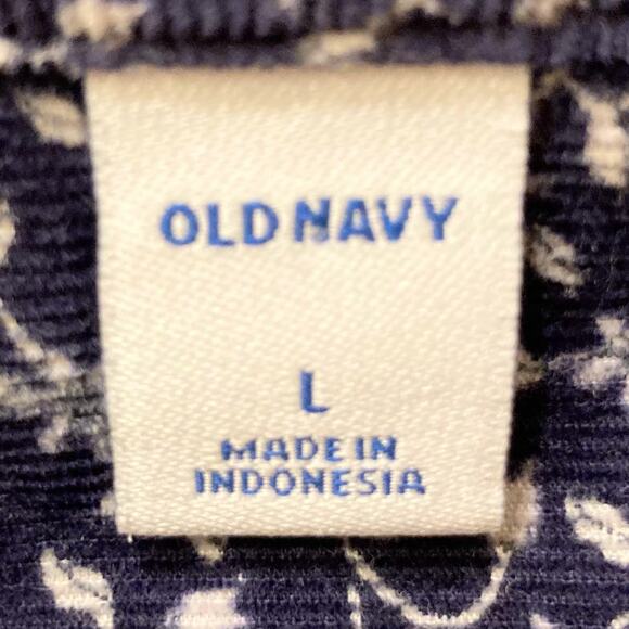 Old Navy Oversized Ditsy-Floral Corduroy Tie-Sleeve Top Size L EUC - Picture 3 of 8